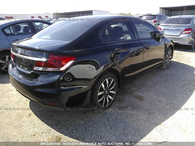 19XFB2F99EE025662 - 2014 HONDA CIVIC EXL BLACK photo 4