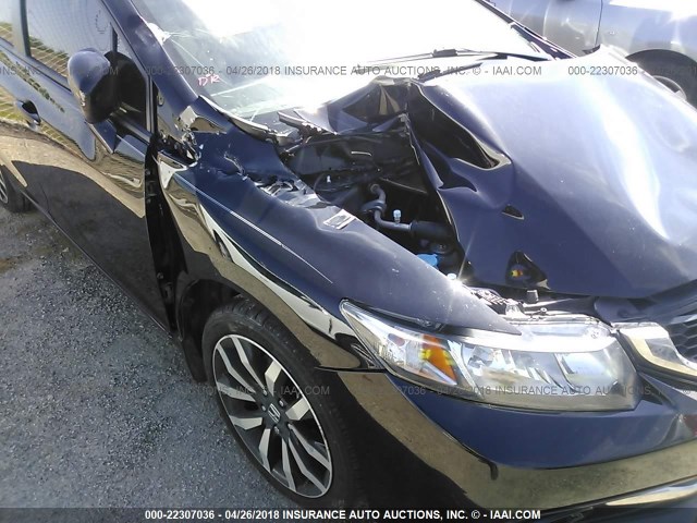 19XFB2F99EE025662 - 2014 HONDA CIVIC EXL BLACK photo 6