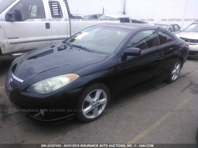 4T1CE38P34U878369 - 2004 TOYOTA CAMRY SOLARA SE/SLE BLACK photo 2