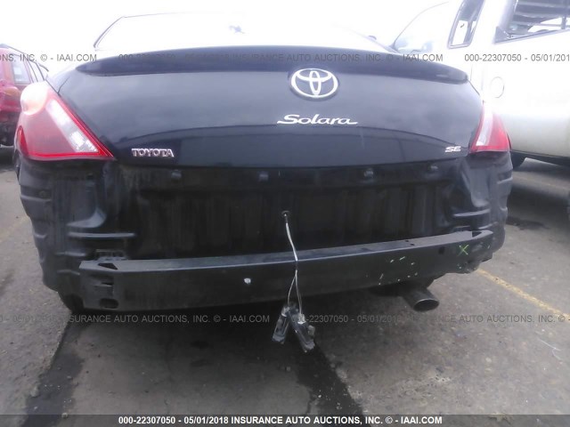 4T1CE38P34U878369 - 2004 TOYOTA CAMRY SOLARA SE/SLE BLACK photo 6