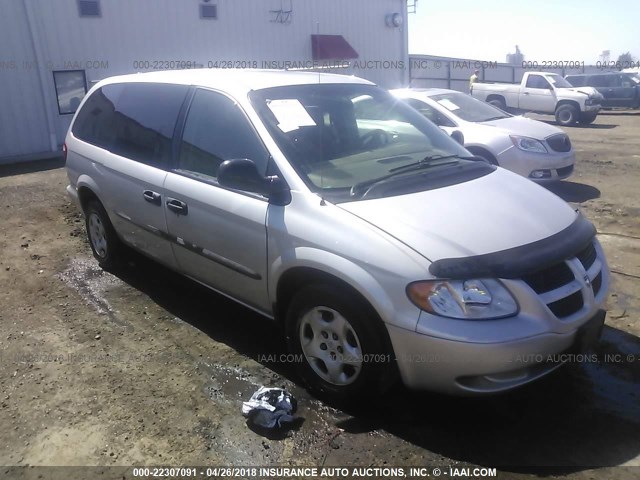 1D4GP24R83B322184 - 2003 DODGE GRAND CARAVAN SE SILVER photo 1