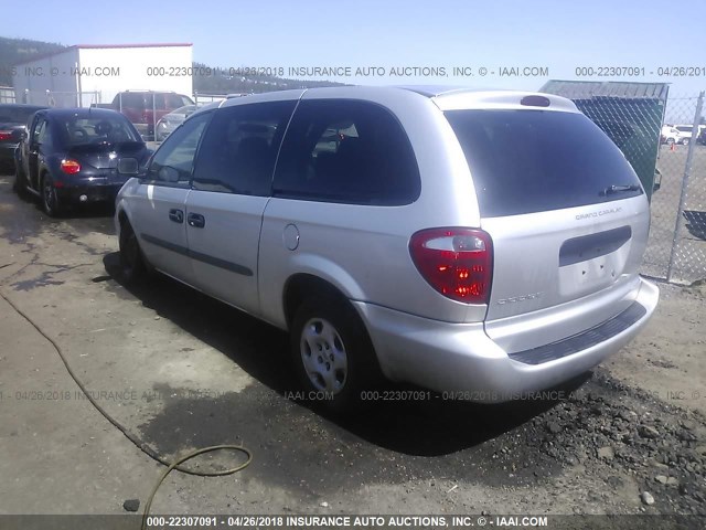 1D4GP24R83B322184 - 2003 DODGE GRAND CARAVAN SE SILVER photo 3