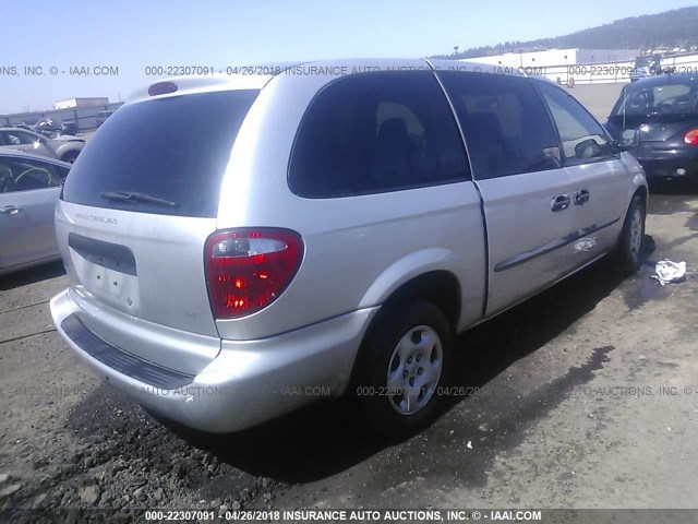 1D4GP24R83B322184 - 2003 DODGE GRAND CARAVAN SE SILVER photo 4