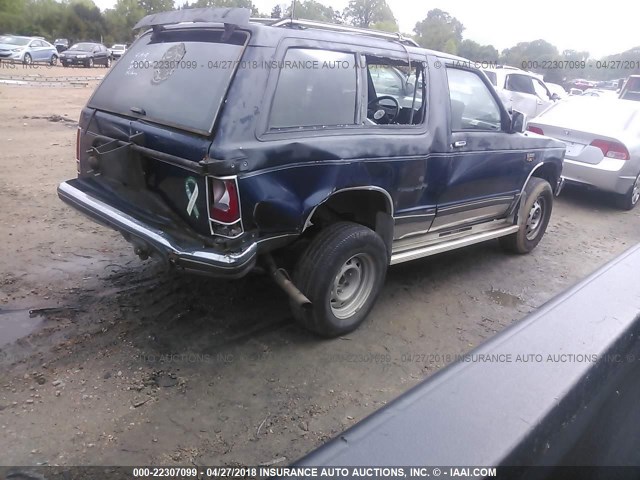 1GNCT18Z3K0171221 - 1989 CHEVROLET BLAZER S10 Dark Blue photo 4