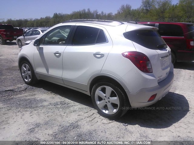 KL4CJASB9FB235163 - 2015 BUICK ENCORE WHITE photo 3