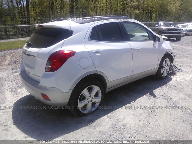 KL4CJASB9FB235163 - 2015 BUICK ENCORE WHITE photo 4