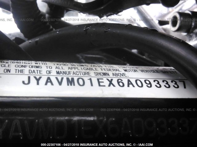 JYAVM01EX6A093337 - 2006 YAMAHA XVS65 A BLUE photo 10