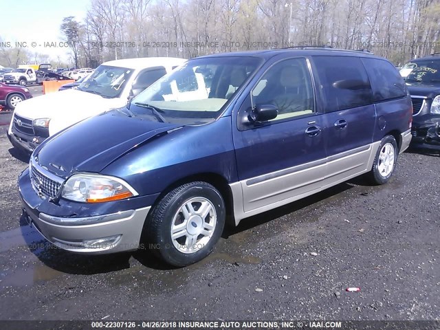 2FMZA53433BA15526 - 2003 FORD WINDSTAR SEL BLUE photo 2