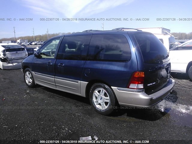 2FMZA53433BA15526 - 2003 FORD WINDSTAR SEL BLUE photo 3