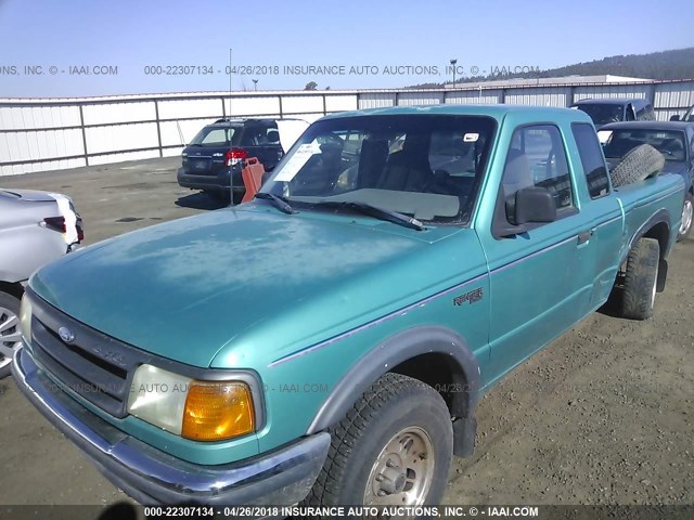 1FTDR15UXPPB05428 - 1993 FORD RANGER SUPER CAB GREEN photo 2