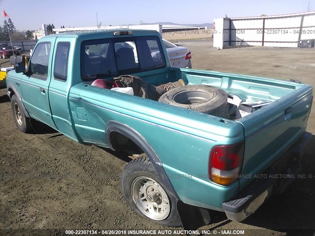 1FTDR15UXPPB05428 - 1993 FORD RANGER SUPER CAB GREEN photo 3