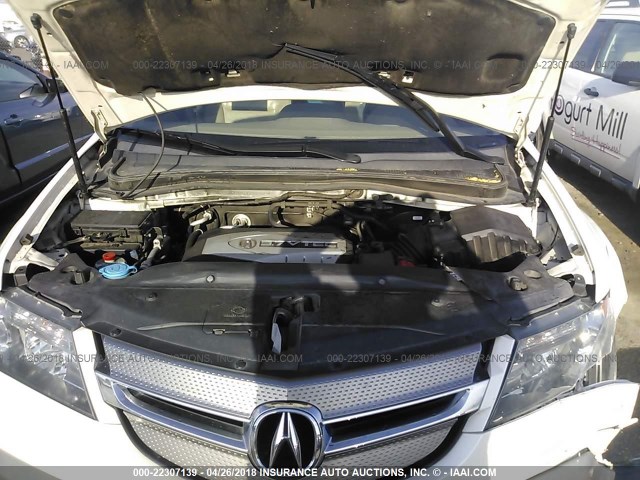 2HNYD28477H525034 - 2007 ACURA MDX TECHNOLOGY WHITE photo 10