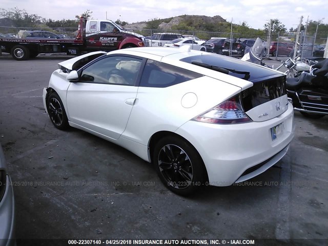 JHMZF1D61FS002488 - 2015 HONDA CR-Z EX WHITE photo 3