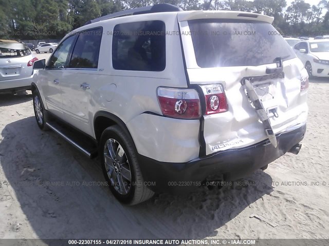 1GKLRNEDXAJ158146 - 2010 GMC ACADIA SLT-2 WHITE photo 3