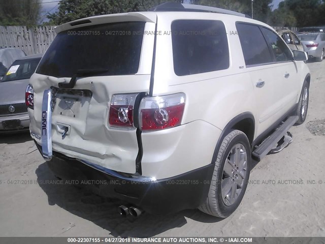 1GKLRNEDXAJ158146 - 2010 GMC ACADIA SLT-2 WHITE photo 4