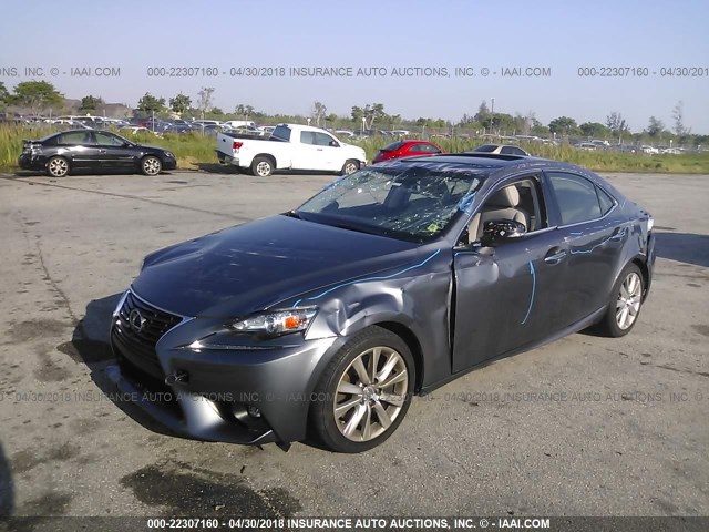 JTHBA1D24G5015247 - 2016 LEXUS IS 200T GRAY photo 2