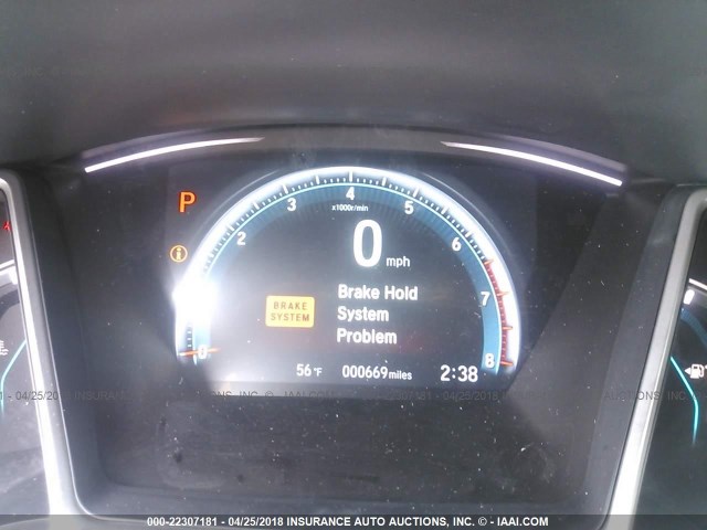 2HGFC3B77JH352326 - 2018 HONDA CIVIC EXL BLACK photo 7