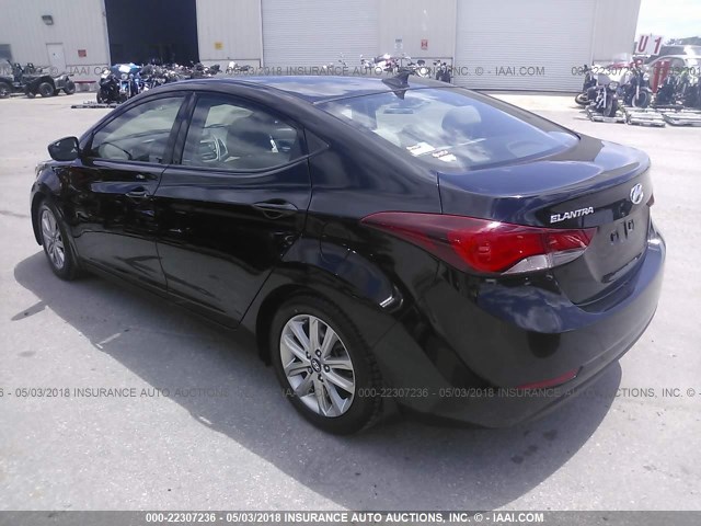 KMHDH4AE7EU164773 - 2014 HYUNDAI ELANTRA SE/SPORT/LIMITED BLACK photo 3