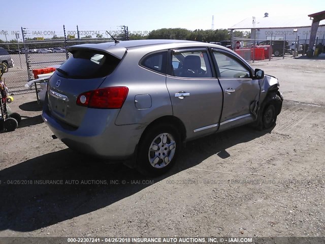 JN8AS5MT2CW273589 - 2012 NISSAN ROGUE S/SV GRAY photo 4