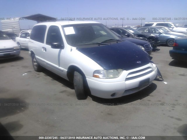 4N2ZN15T12D815897 - 2002 NISSAN QUEST GXE WHITE photo 1