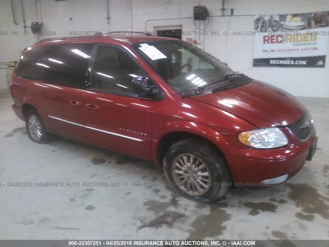 2C8GP64L71R338762 - 2001 CHRYSLER TOWN & COUNTRY LIMITED MAROON photo 1