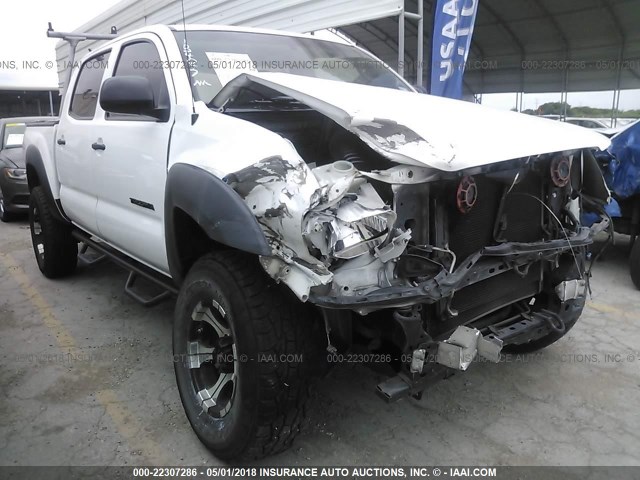 3TMJU62N79M087488 - 2009 TOYOTA TACOMA DOUBLE CAB PRERUNNER WHITE photo 1