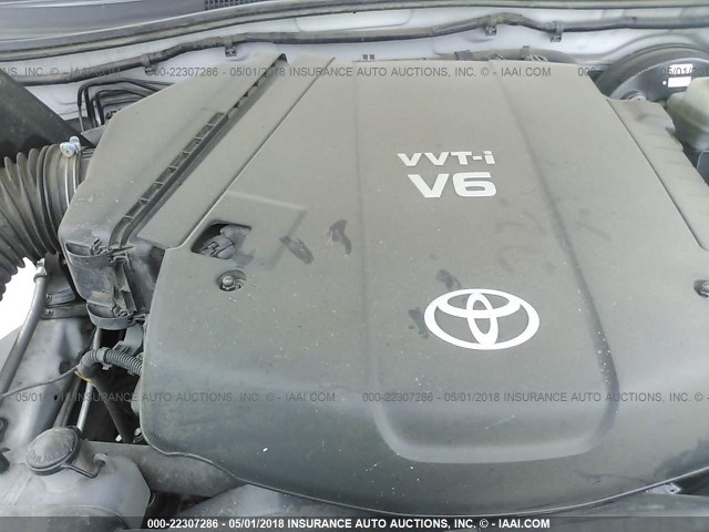 3TMJU62N79M087488 - 2009 TOYOTA TACOMA DOUBLE CAB PRERUNNER WHITE photo 10