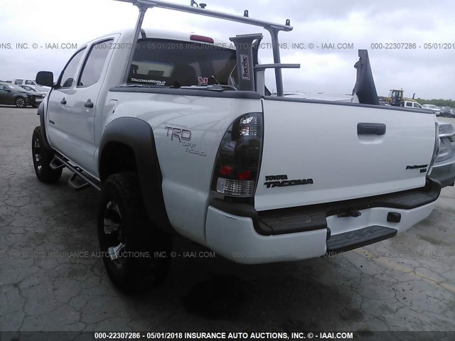 3TMJU62N79M087488 - 2009 TOYOTA TACOMA DOUBLE CAB PRERUNNER WHITE photo 3