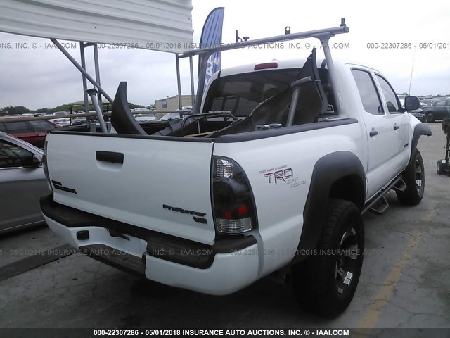 3TMJU62N79M087488 - 2009 TOYOTA TACOMA DOUBLE CAB PRERUNNER WHITE photo 4