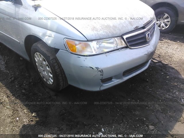 5FNRL18574B005983 - 2004 HONDA ODYSSEY LX BLUE photo 6