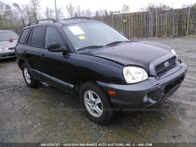 KM8SC83D21U010323 - 2001 HYUNDAI SANTA FE GLS/LX BLACK photo 1