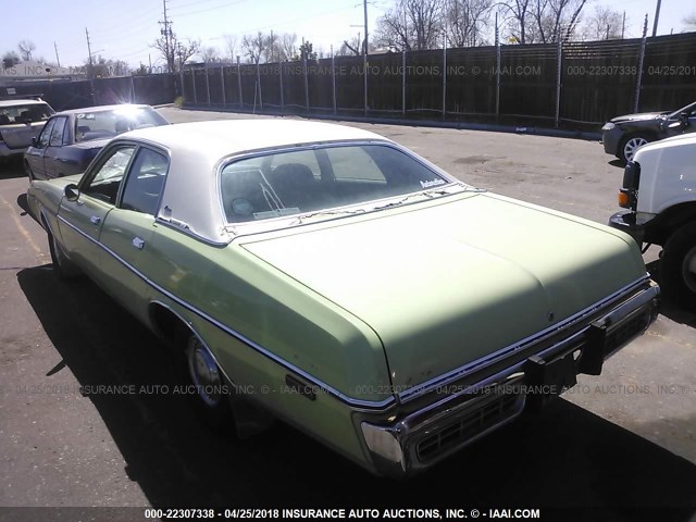 WH41G3A229786 - 1973 DODGE CORONET GREEN photo 3