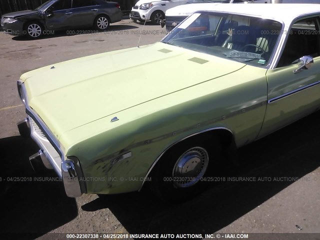 WH41G3A229786 - 1973 DODGE CORONET GREEN photo 6