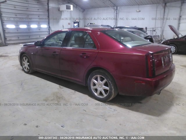 1G6DW677150173106 - 2005 CADILLAC STS RED photo 3