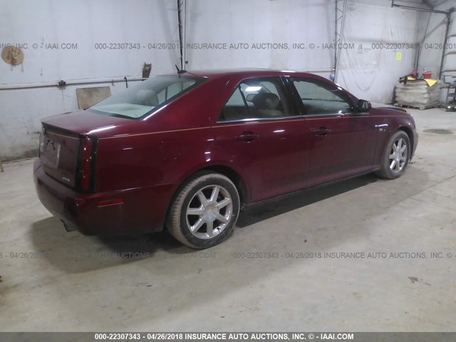 1G6DW677150173106 - 2005 CADILLAC STS RED photo 4