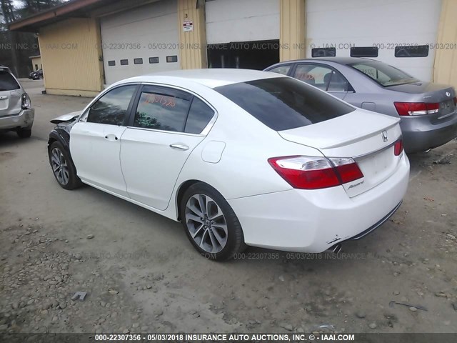 1HGCR2F54EA094372 - 2014 HONDA ACCORD SPORT Ақ фото 3