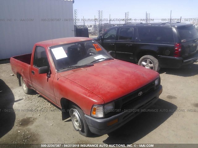 4TARN81A6PZ081926 - 1993 TOYOTA PICKUP 1/2 TON SHORT WHEELBASE STB RED photo 1