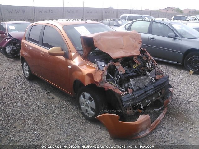 KL1TD66616B565846 - 2006 CHEVROLET AVEO LS ORANGE photo 1