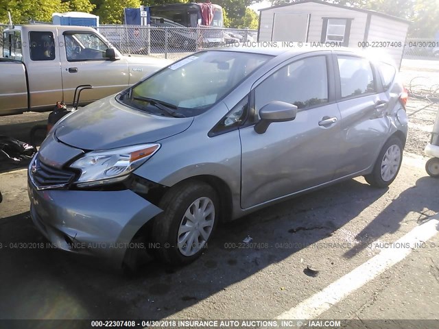 3N1CE2CP0FL402716 - 2015 NISSAN VERSA NOTE S/S PLUS/SV/SL/SR SILVER photo 2