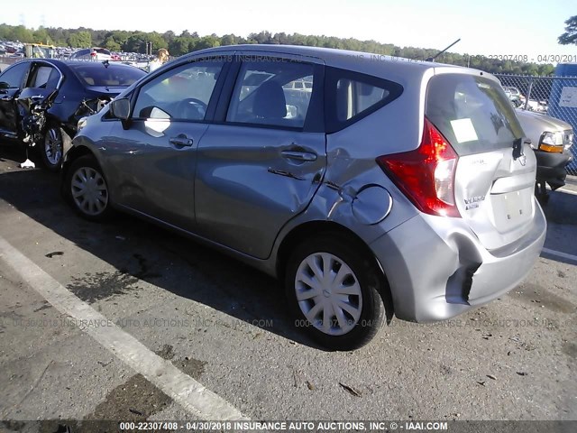 3N1CE2CP0FL402716 - 2015 NISSAN VERSA NOTE S/S PLUS/SV/SL/SR SILVER photo 3