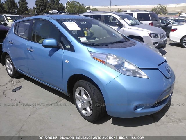 JN1AZ0CP2BT005899 - 2011 NISSAN LEAF SV/SL Light Blue photo 1