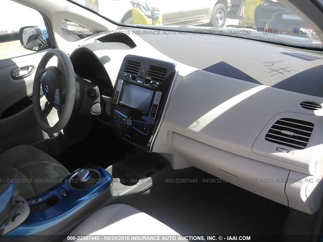 JN1AZ0CP2BT005899 - 2011 NISSAN LEAF SV/SL Light Blue photo 5