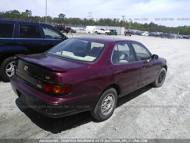 4T1BG12K5TU660603 - 1996 TOYOTA CAMRY DX/LE/XLE BURGUNDY photo 4
