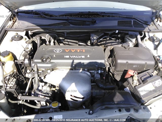 4T1BE32K96U119348 - 2006 TOYOTA CAMRY LE/XLE/SE ვერცხლისფერი ფოტო 10
