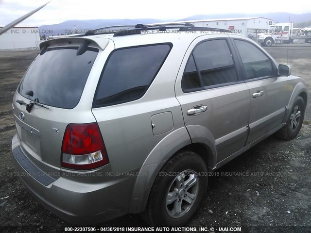 KNDJC733665640364 - 2006 KIA SORENTO EX/LX TAN photo 4