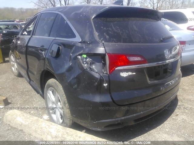 5J8TB4H5XFL014320 - 2015 ACURA RDX TECHNOLOGY GRAY photo 3