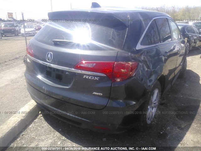 5J8TB4H5XFL014320 - 2015 ACURA RDX TECHNOLOGY GRAY photo 4