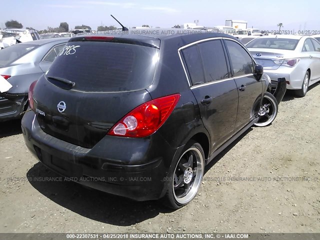 3N1BC1CP9CK261819 - 2012 NISSAN VERSA S/SL BLACK photo 4