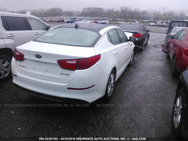 5XXGN4A75FG395285 - 2015 KIA OPTIMA EX WHITE photo 4