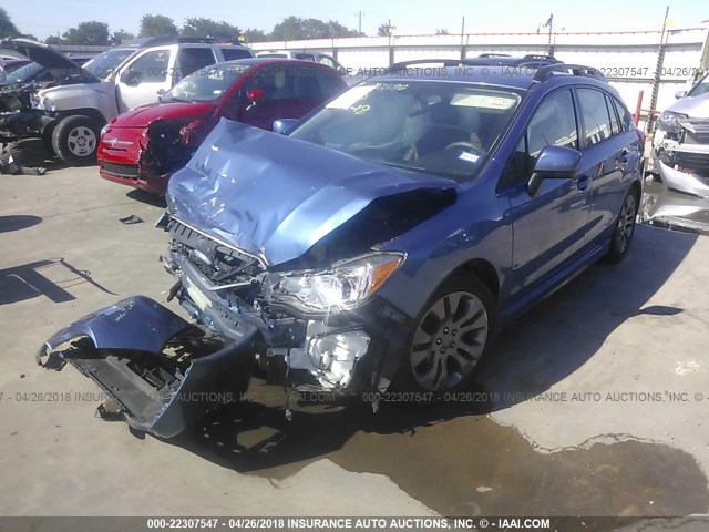 JF1GPAR64E8317835 - 2014 SUBARU IMPREZA SPORT LIMITED BLUE photo 2